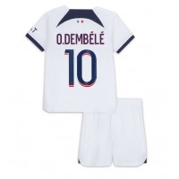 Dječji Nogometni Dres Paris Saint-Germain Ousmane Dembele #10 Gostujuci 2023-24 Kratak Rukav (+ Kratke hlače)